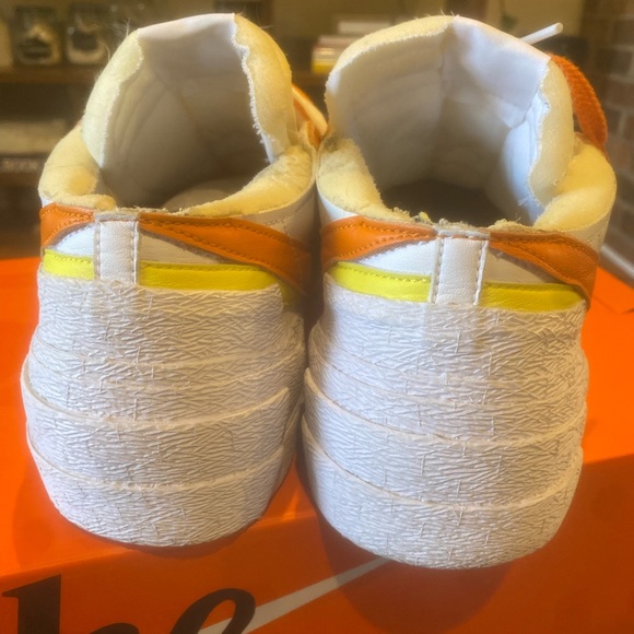 Nike Blazer Low Sacai Men USD12 White Magma Orange - Picture 14 of 16